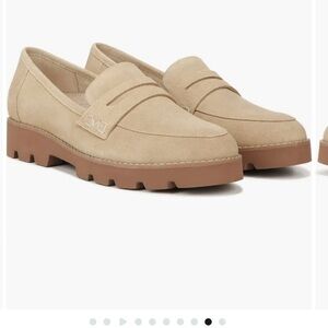 Vionic Cheryl II Lug Penny Slip-On Loafers Beige Cream